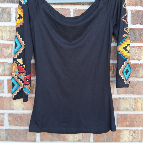 🐴 NWT Vintage Collection Western Musketeer Embroidered Beaded Southwest Top XS - Picture 3 of 8